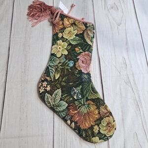 2 FOR 20 SALE Victorian Style Floral Christmas Stocking